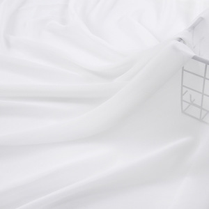 Chất Lượng Cao 100% <span class=keywords><strong>Polyester</strong></span> Ánh Sáng Trong Suốt Siêu Mềm Mại Mùa Hè Voan Dress Wedding Dress Vải - Product Image 4