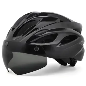 Casque vélo cyclisme vélo pour enfants adultes vtt casque de sport personnalisé lumière LED ajusteur avec visière