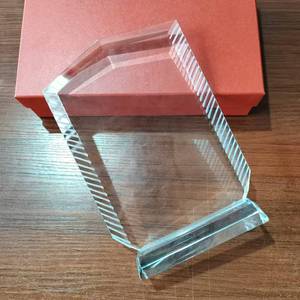 Cheap Wholesale Blank Crystal Shield Award K9 Crystal Glass Plate Awards Custom UV Printing logo Crystal Trophies Awards