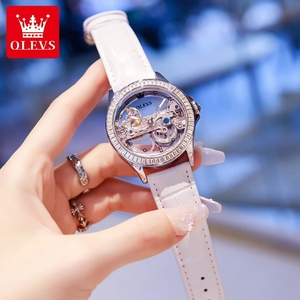 นาฬิกาข้อมือผู้หญิง OLEVS 6699 ระบบออโตเมติก ดีไซน์หน้าปัดใสขนาดใหญ่ 40 มม. ของขวัญสุดหรูสำหรับผู้หญิง - Product Image 5