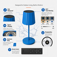 Lampe de table à LED tactile, lampe de lecture, IP65, lumière de nuit électrique moderne pour chambre à coucher, salon