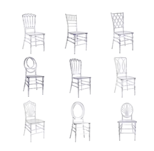 Kursi Makan Komersial Akrilik Transparan Plastik PC Modern untuk Pesta Pernikahan, Aula Perjamuan, dan Ruang Makan - Product Image 1