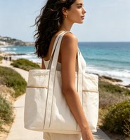 Sac fourre-tout et bandoulière pour femme en nylon imperméable couleur unie, avec fermeture éclair, broderie de lettres, chaînes, grand format, écologique