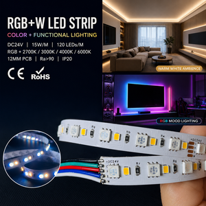 Bande <span class=keywords><strong>LED</strong></span> <span class=keywords><strong>RGBW</strong></span> 24V SMD5050 60 <span class=keywords><strong>LED</strong></span>/m Plus SMD2835 60 <span class=keywords><strong>LED</strong></span>/m 15W Haute Réalité des Couleurs (CRI) <span class=keywords><strong>Ruban</strong></span> Flexible Rouleau de <span class=keywords><strong>10m</strong></span> Fournisseur en Gros CE RoHS - Product Image 4