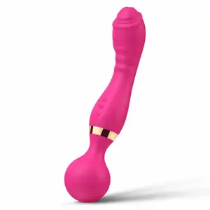 Bán buôn mềm Silicone cơ thể mặt cổ chân Massager Wand rung máy massage Sản phẩm có thể sạc lại dildo Vibrator