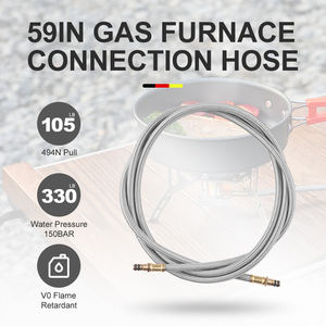 Tuyau d'extension de réchaud de camping en plein air Tuyau de gaz tressé haute pression-80/100/<span class=keywords><strong>150</strong></span>/200cm Ligne de réchaud de camping en acier inoxydable - Product Image 3