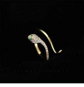 แหวนเงินแท้ 925 รูปงู ประดับเพชร CZ ดีไซน์หรูหรา สำหรับผู้หญิง ลดราคาพิเศษ - Product Image 6