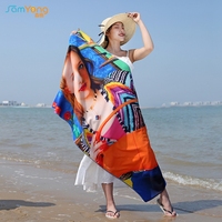 microfibre suede sand free beach towel with custom personalized printing light weight quick dry beach towel