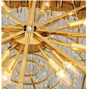 JYLIGHTING Modern Gold-plated Round Iron <strong>Chandelier</strong> K9 Crystals <strong>Chandelier</strong> - Product Image 2