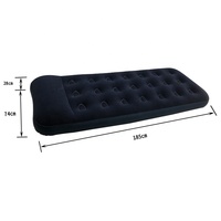 Matelas gonflable floqué portable pliable convertible de 9 pouces avec oreiller pour hôtels en plein air, hôpitaux ou chambre à coucher