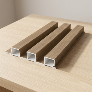Panel de Pared Impermeable WPC Acanalado de 3 Ondas 205x30mm, Revestimiento Decorativo de Listones Anchos con Garantía de 3 Años para Proyectos Modernos - Product Image 2