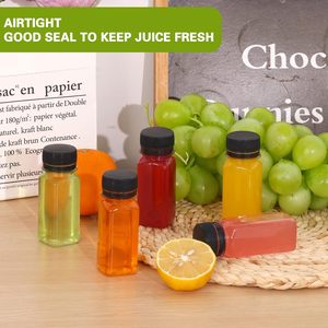 China Manufacture 2oz 60ml 100ml Juice <b>Bottles</b> <b>Plastic</b> French Square Shot <b>Bottle</b> for Lemon Apple Orange Juice - Product Image 6