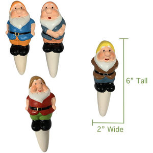 装飾的なガーデンノーム テラコッタ製 植物水やりスパイク - Product Image 3