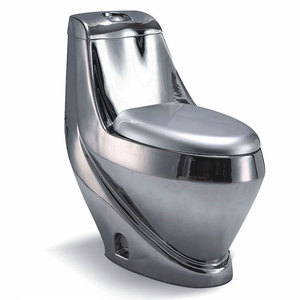 โถสุขภัณฑ์เซรามิกสีทองเงินแบบชิ้นเดียวสุดหรู - Product Image 5