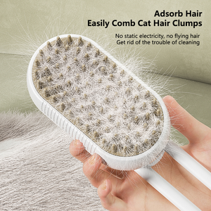 Cepillo de vapor para gatos 3 en 1 Elecpet, cepillo eléctrico antisalpicaduras para perros con masaje en aerosol, peine para el cuidado de mascotas, peine para depilación - Product Image 4