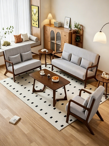 Sofá individual de madera, muebles de sala de estar, sofá moderno, sofá para apartamento - Product Image 2