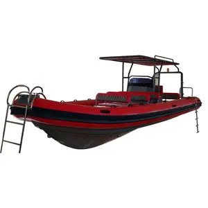 25ft RIB760 Heavy Duty 15 Personen Aluminium Rumpf PVC/Hypalon RIB Boot mit Sonnenschutz und Konsole für Unterhaltung