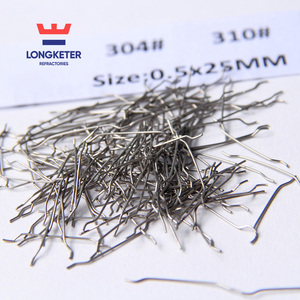 Fibre d'<span class=keywords><strong>acier</strong></span> réfractaire de qualité moyenne LKT, extraites à chaud, en <span class=keywords><strong>acier</strong></span> inoxydable, anti-fissuration, pour la découpe de matériaux coulés pour fours réfractaires - Product Image 6