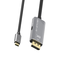 Convertisseur vidéo USB-C DP VCOM 8K 60Hz 4K 120Hz USB vers DisplayPort 1.4V Câble vidéo HD avec entrée PD 100W 1.8M 3M