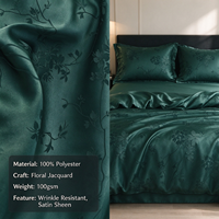 Tissu Jacquard 100% Polyester Personnalisable, Respirant, Écologique, Bonne Tenue, Tissage Stable, 120 GSM, Textile de Maison, Literie