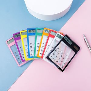 <span class=keywords><strong>Mini</strong></span> Kleurrijke Transparante <span class=keywords><strong>Calculator</strong></span> 8 Digitale Creatieve Rekenmachine Met Scherm Zonnepaneel Voor Geschenken - Product Image 2