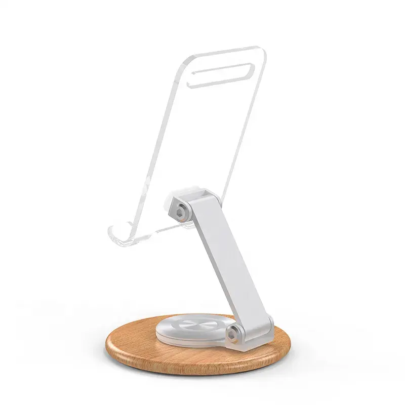 New Trending Acrylic 360 Degree Rotating Portable Foldable Desk Smart Cell Phone Tablet Holder Stand in Stock Smartphone Holder