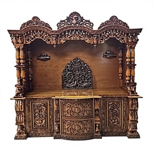 Large Size Designer <b>Mandir</b> for Hindu Pooja Room Traditional Wooden Temple for Home Large Teak Wood Temple for Home Sale - Product Image 1