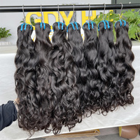 Lot de Cheveux Humains Indiens 100% Naturels, Vierge et Bruts, Ondulés (Water Wave), avec Cuticules Alignées, Vente en Gros