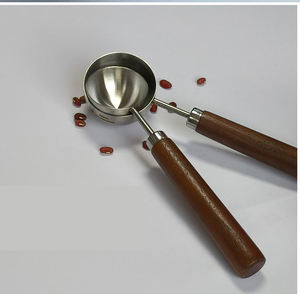 Cuchara Medidora de Café Reutilizable Estilo Vintage, Cuchara Retro de Acero Inoxidable con Mango Largo de Madera, Utensilio de Cocina - Product Image 6