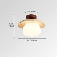 Vente en gros en ligne de luminaires de plafond LED en PVC en forme de fleur, style nordique Wabi-Sabi, jaune travertin, pour chambre d'enfant, salon
