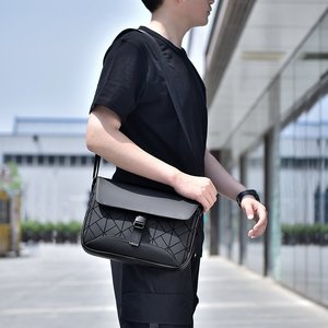 Sac Messager Bandoulière Luxe Monobretelle Homme en PU Haute Qualité, Vente en Gros, Logo Personnalisé, Imperméable - Product Image 3