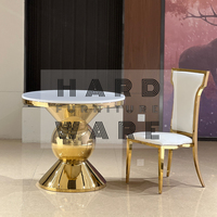 Table à gâteau de mariage détachable de luxe moderne, nouvelle arrivée, avec acier inoxydable doré et verre miroir pour événements élégants
