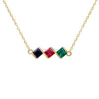 Bestseller Halskette 14K Au585 Echtes Massives Weißgold Labor-Edelstein für Damen Feiner Schmuck Maßgefertigtes Design