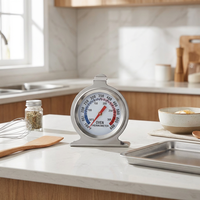 Termometer Kulkas Anti Air Berbahan Baja Tahan Karat dan Logam Campuran, Tanpa Listrik, untuk Penyimpanan Dingin, Freezer, Dapur Rumah Tangga