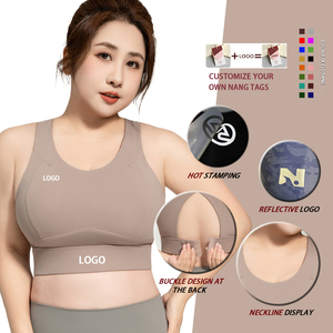 <span class=keywords><strong>Sujetador</strong></span> Deportivo de Yoga Transpirable de Nailon y Elastano con <span class=keywords><strong>Espalda</strong></span> Cruzada, Tallas Grandes 5XL para Mujer - Product Image 1