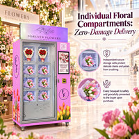 Distributeur automatique de fleurs réfrigéré 24h/24 avec éclairage et contrôle de température constant
