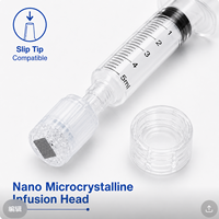 Applicateur de sérum en cristal carré et rond OEM ODM Luer Lock Nano Microcristallin pour l'infusion, idéal pour les salons de beauté et les soins de la peau