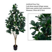 Árbol Artificial de Ficus Microcarpa de 1.5m (5 pies), Ecológico, Resistente a los Rayos UV, con Hojas Pequeñas, para Decoración de Interiores, Hogar, Oficina, Hotel, Venta al Por Mayor
