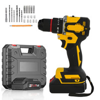 Perceuse à percussion sans fil 21 V de qualité professionnelle, 2 vitesses, avec batterie au lithium, ensemble d'outils électriques industriels, tournevis électrique 40