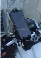 Support de téléphone sans fil pour chargeur de moto, support d'amortissement rapide pour GPS, support de guidon pour téléphone portable
