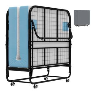 Cama Plegable LUXMARS 2024 con Colchón de Espuma Viscoelástica, Estructura Súper Resistente y Robusta, Ruedas Portátiles, para Oficina, Sala de Estar, Comedor, Tela y Metal - Product Image 3