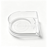 Emballages personnalisés recyclables, boîtes en plastique transparentes pour biscuits, gâteaux, pain, salades, emballages de boulangerie en PET avec couvercles