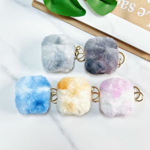 Vente en gros d'étuis en TPU + peluche de couleur dégradée pour AirPods tous modèles, étui AirPods en peluche dégradée, coloré et mignon pour les filles - Product Image 1