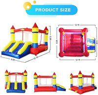 Niceyard maison gonflable à rebond gonflable pour enfants, château gonflable à double glissière pour jeux