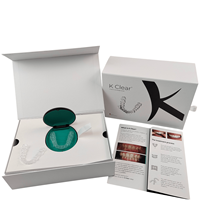Boîtes rigides de présentation pour aligneurs orthodontiques, avec logo personnalisé, transparentes, fines, miroir, fermeture magnétique dentaire, colorées, cadeaux