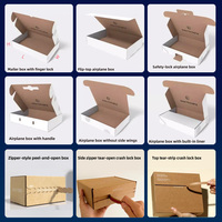 Boîte d'expédition en carton ondulé imperméable à ouverture facile avec bande déchirable, en matériaux recyclés, doublure en mousse, logo personnalisé en relief, pour achats en ligne