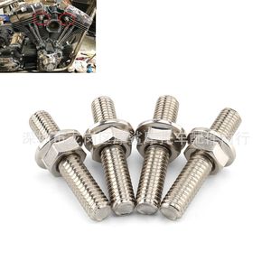 Pernos para puerto de escape de motocicleta, doble extremo, M8x50mm, para XL1200 883, acabado cromado - Product Image 1