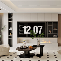 Meuble TV mural blanc, mobilier de salon, support de télévision au sol en bois, moderne, minimaliste, en contreplaqué