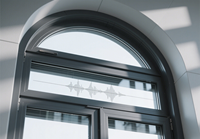 Ventanas abatibles antirrobo de seguridad mejorada Puerta de aluminio arqueada con sistema de bloqueo multipunto