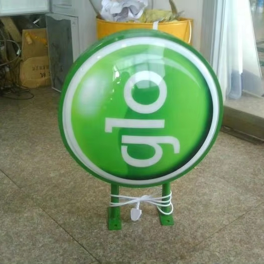 Waterproof Round Aluminum Frame Outdoor Double-Sided High Brightness Led Light Box with Wall Mount